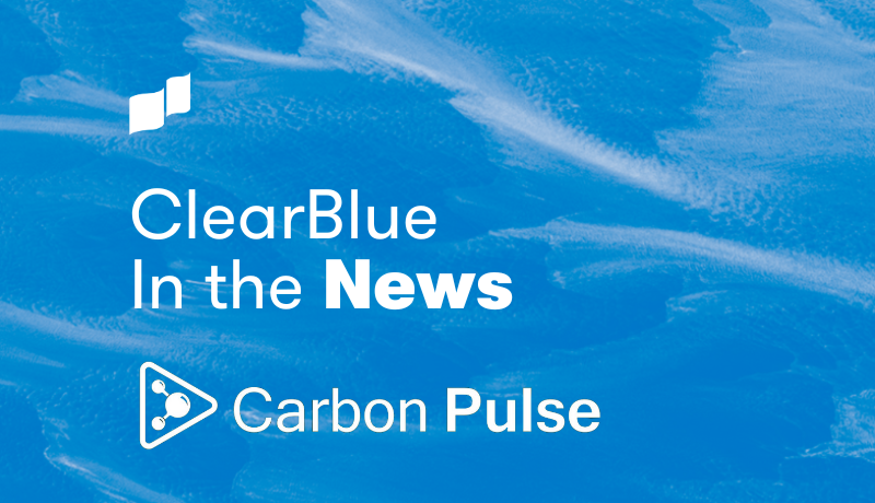 Interview with Carbon Pulse about ClearBlue's EV Credits Aggregator